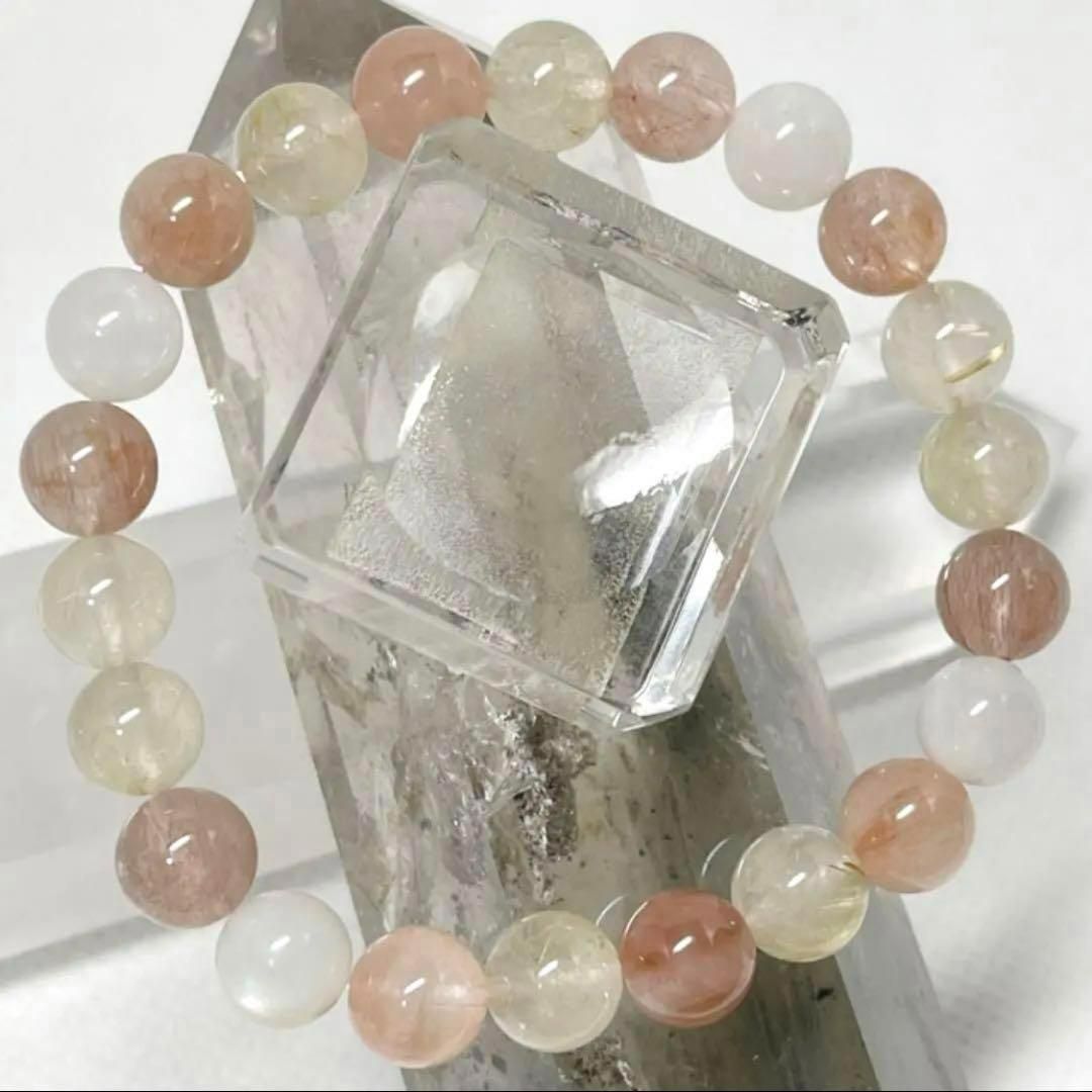 ルチルクオーツ ムーンストーン パワーストーンブレスレット