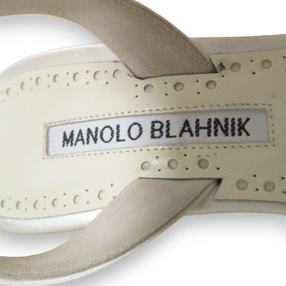 美品 MANOLO BLAHNIK レース ポインテッドトゥ フラットシューズ 超美品MANOLO BLAHNIKレースポインテッドトゥフラットシューズ