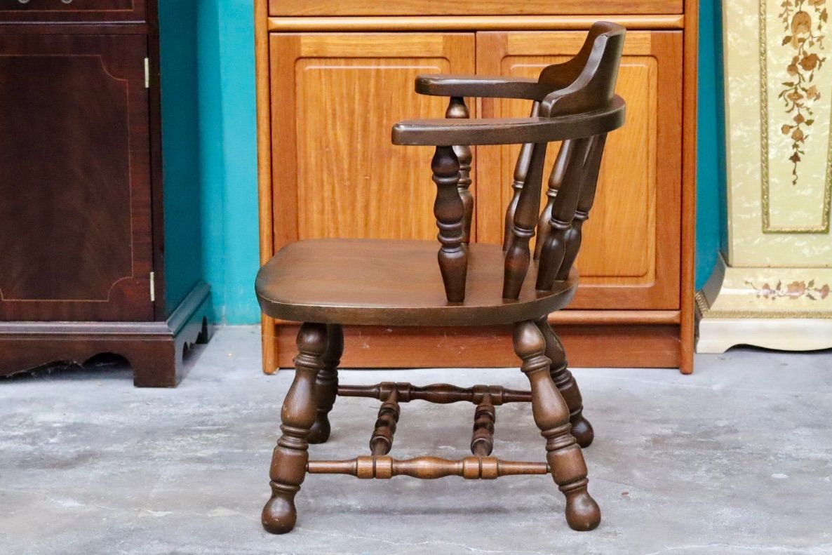 古家具ビンテージ品◾️National 木製家具 アームチェア 木製チェア 古家具ビンテージ品◾️National 木製家具 アームチェア 木製