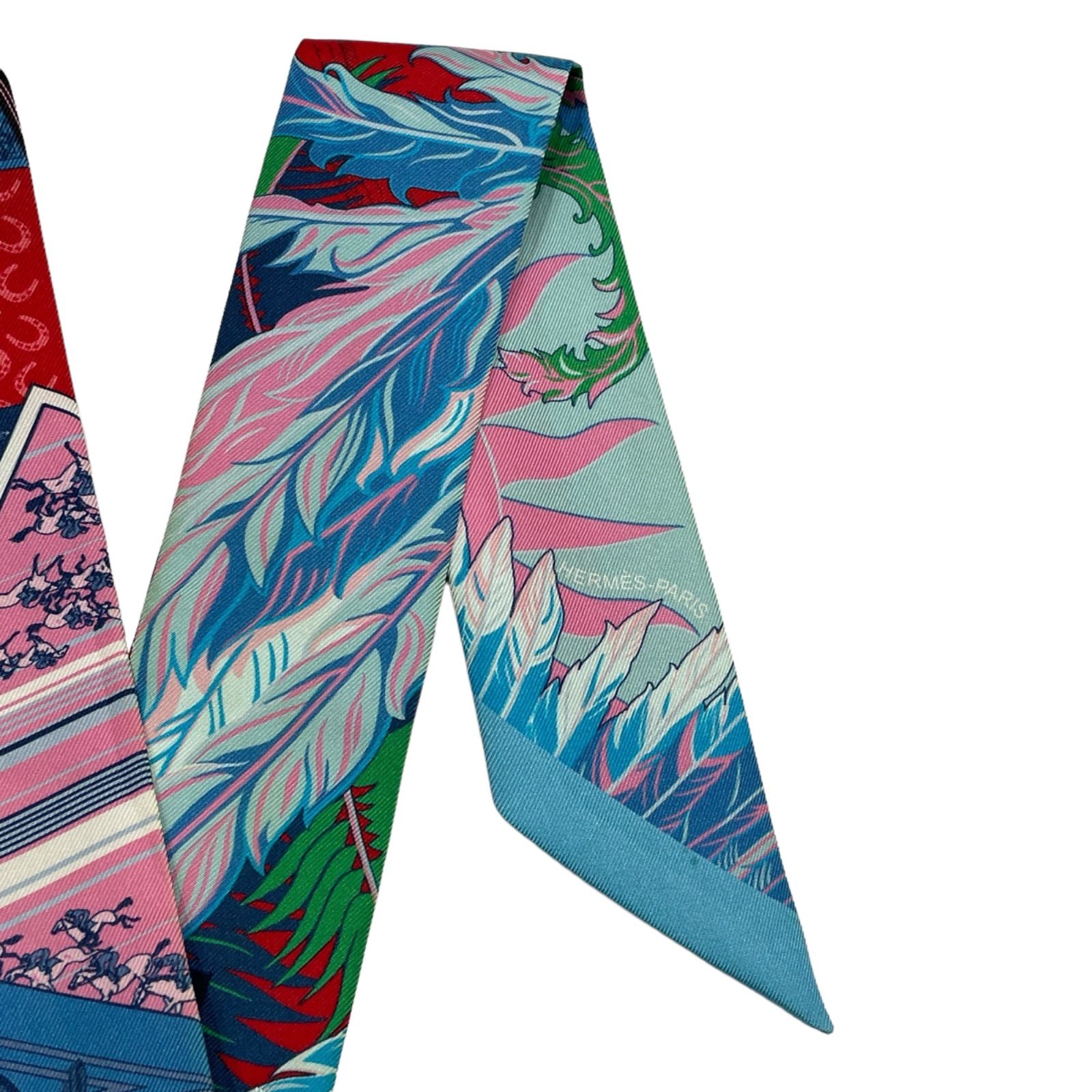 エルメス　HERMES ツイリー　スカーフ HERMES エルメス Twilly Scarf ツイリー スカーフ シルク100