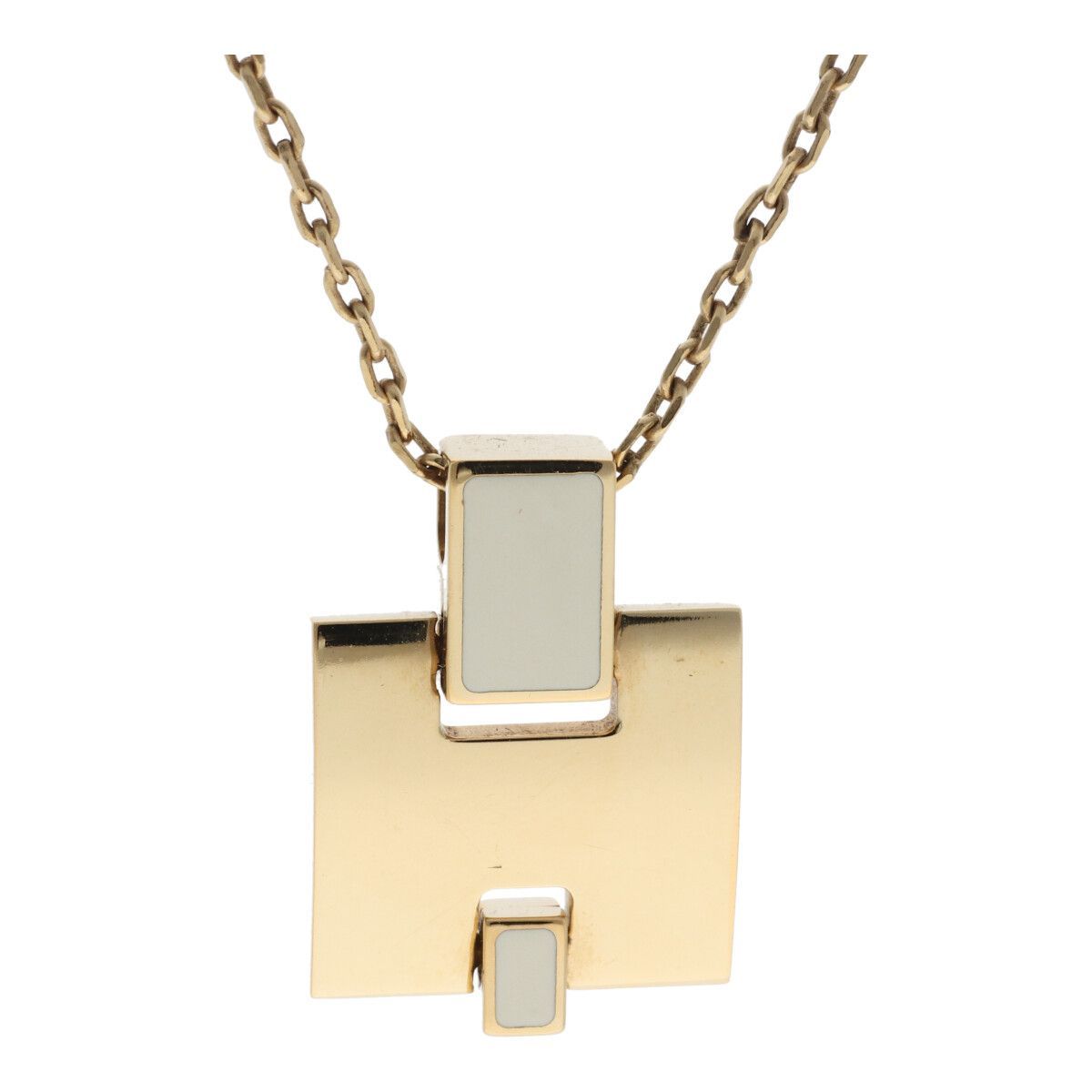 HERMES エルメス ネックレス ネックレス ペンダント アイリーン ｴﾙﾒｽ アイリーン ネックレス ゴールド×WH 24006544 LI