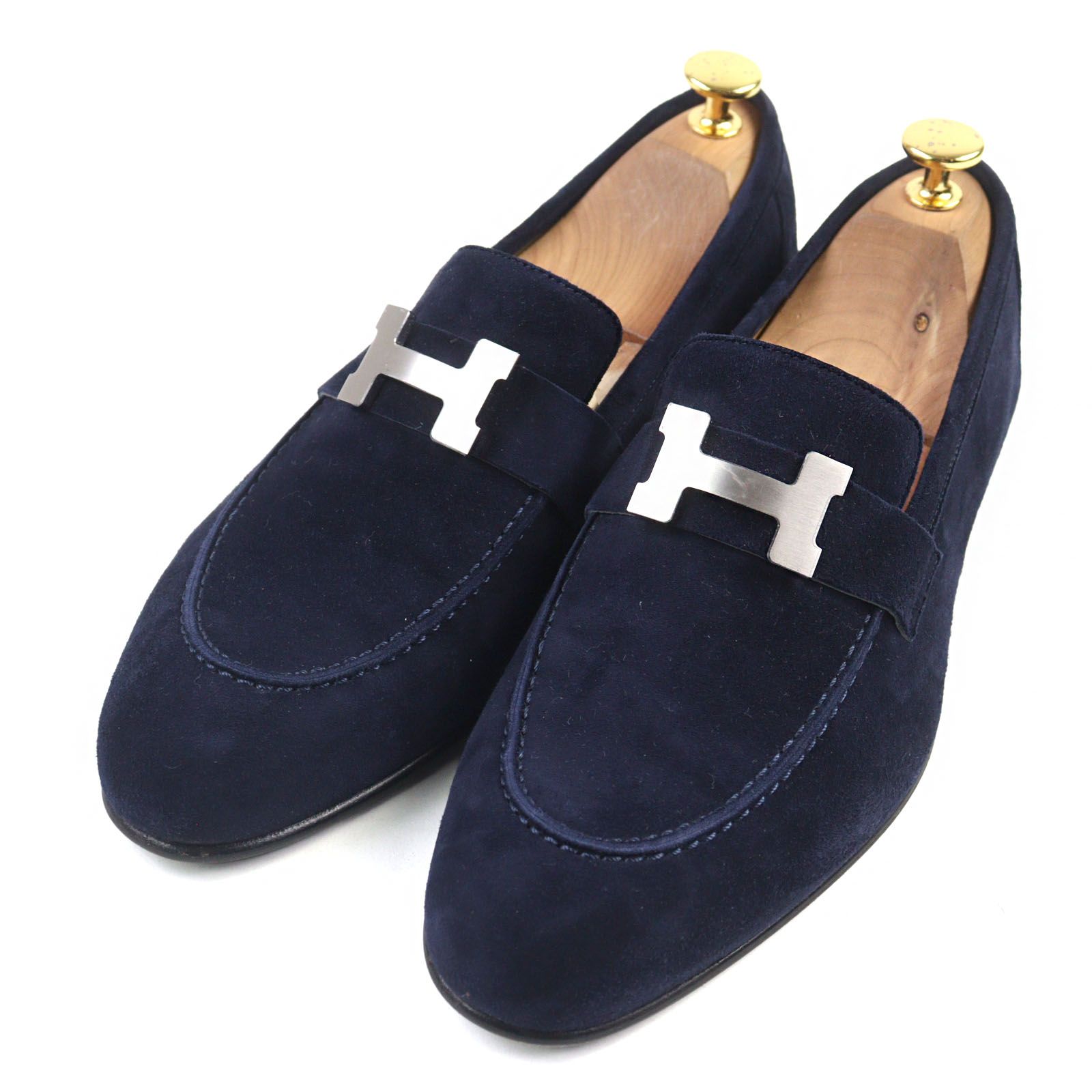 I*T様 【美品】HERMES エルメス モカシン パリ ブルー サイズ40　2 I*T様 【美品】HERMES エルメス モカシン パリ ブルー サイズ40 2