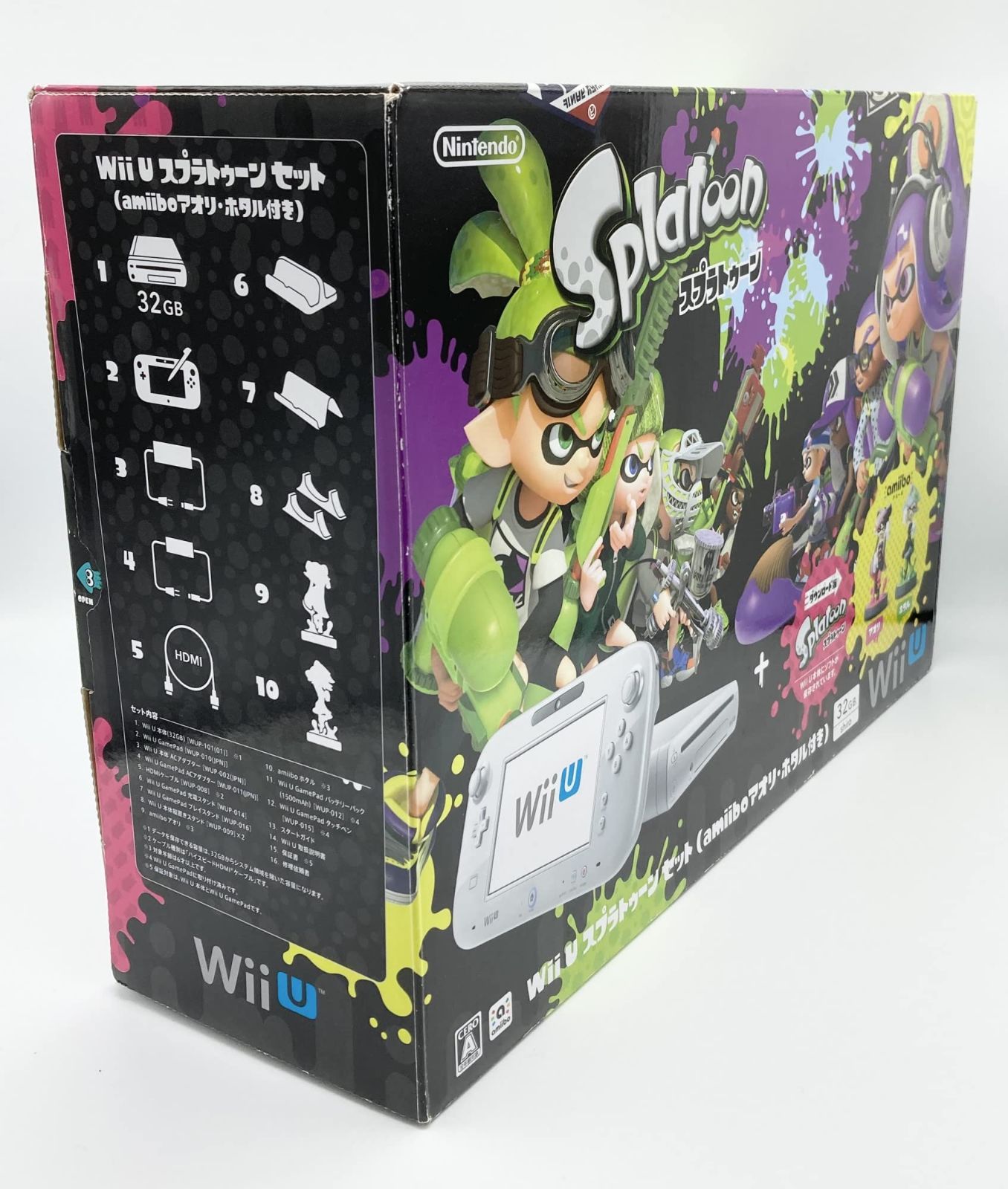 Wii U スプラトゥーン セット (amiibo アオリ・ホタル、ソフト欠品)-
