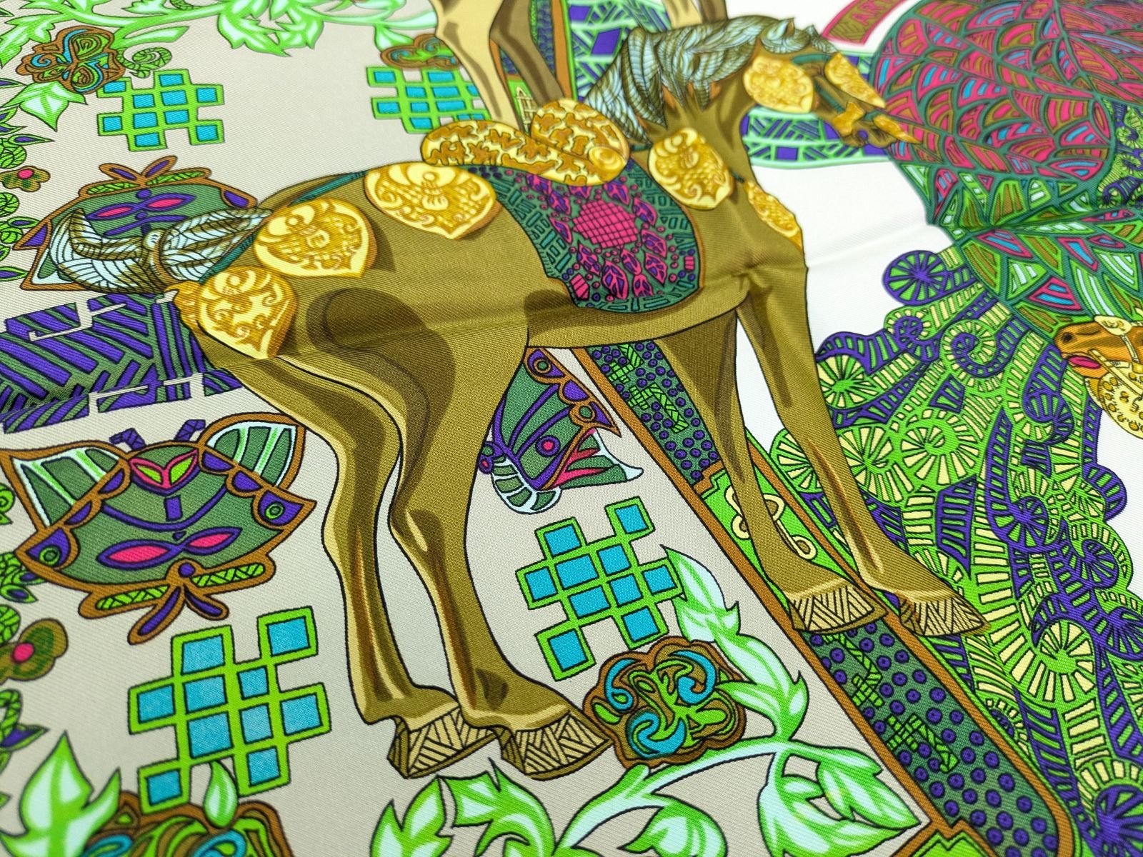 美品！ HERMES/エルメス スカーフ カレ90 ART des STEPPES ステップ