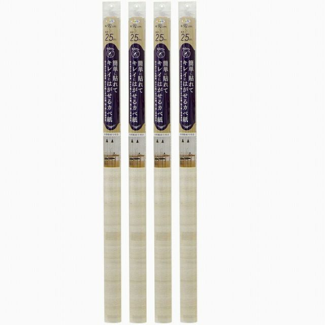 アサヒペン 簡単に貼れてキレイにはがせるカベ紙 ９２ＣＭＸ２．５Ｍ ＫＨ−２０４ パイン 4本セット