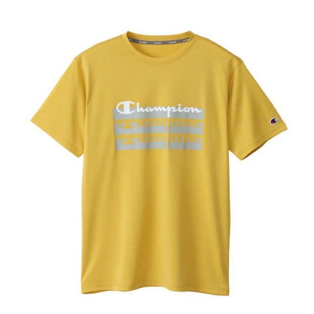 HANES ヘインズ SHORT SLEEVE T-S ライトイエロー Lサイズ C3-XS310 735 | スポーツ 運動 服 衣類 ウエア ウェア トップス ショートスリーブ Tシャツ 半袖 着心地 デザイン UVカット 紫外線対策 防臭 機能