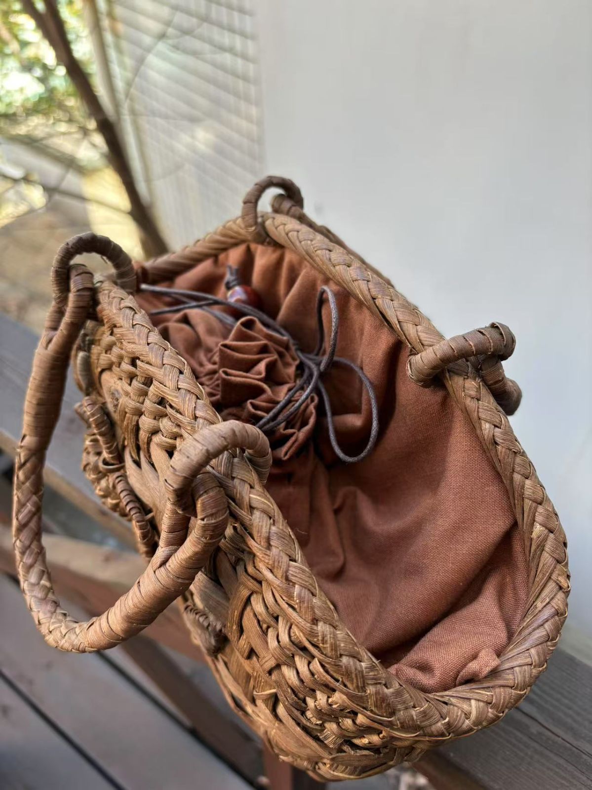 ハンドメイド 山葡萄かごバッグ 山葡萄かごバッグ 山葡萄籠バッグ