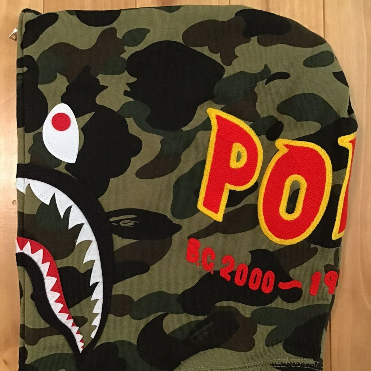 ☆XL☆ 1st camo green シャーク パーカー shark full zip hoodie a