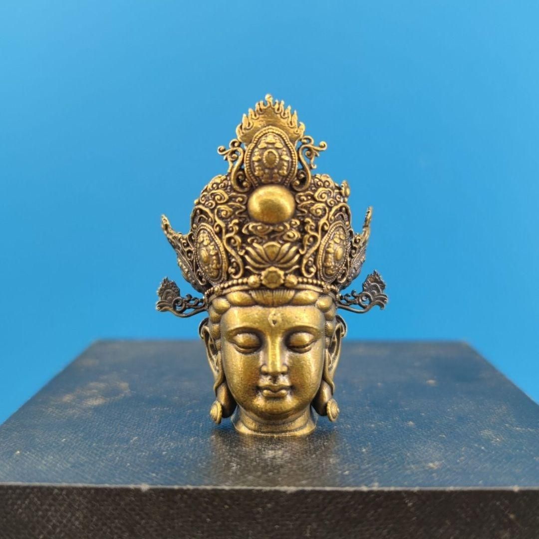 銅 細工 仏教美術 玄奘参詣準提菩薩仏像 禅意茶道 置物 装飾品 工芸品 置物 銅 細工 霊吉普薩準提仏母菩薩仏頭 装飾品 工芸品 置物 - メルカリ