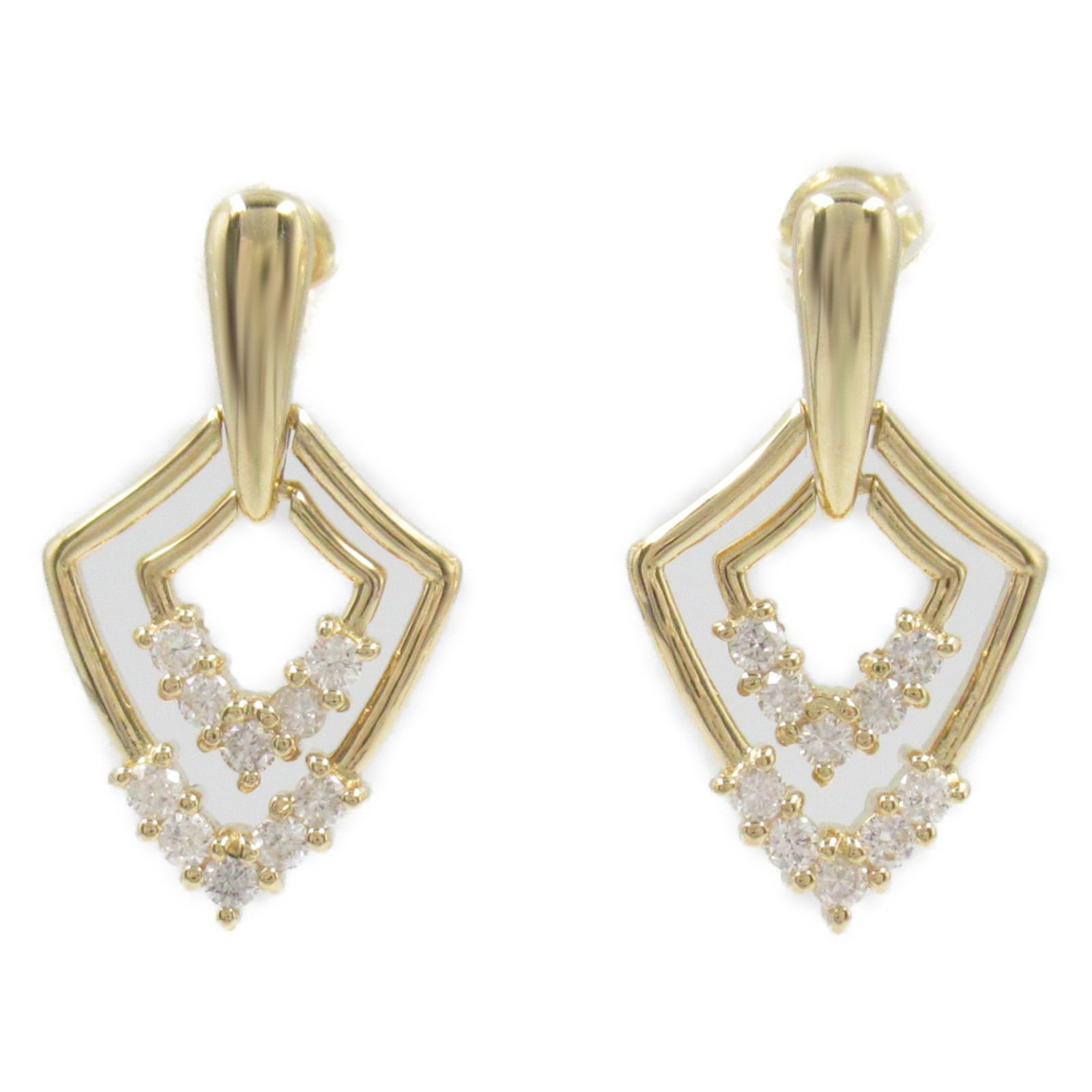ジュエリー JEWELRY ピアス ダイヤモンド ピアス ﾀﾞｲﾔ 3.5g K18 イエローゴールド ダイヤモンド ピアス レディース Used A