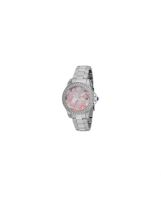 送料無料 インビクタ レディース 腕時計 アクセサリー Women s 36070 Angel Quartz 3 Hand Pink Dial Watch Silver