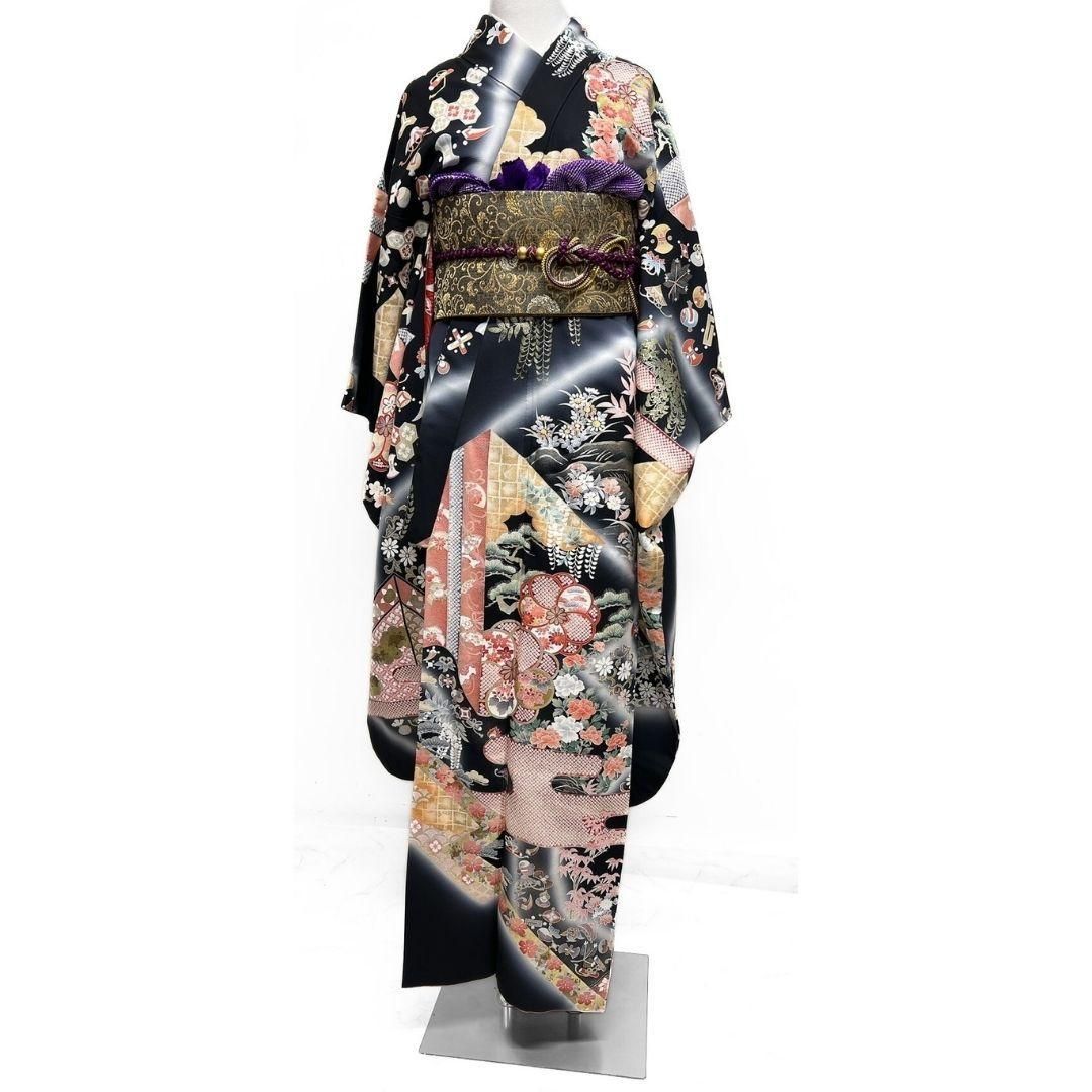 未着用　刺繍　花模様　雲模様　振袖襦袢　襦袢　着物　012a p 楽天市場】【新品】 振袖 着物 正絹 袷 刺繍 水色 扇子 四季の花