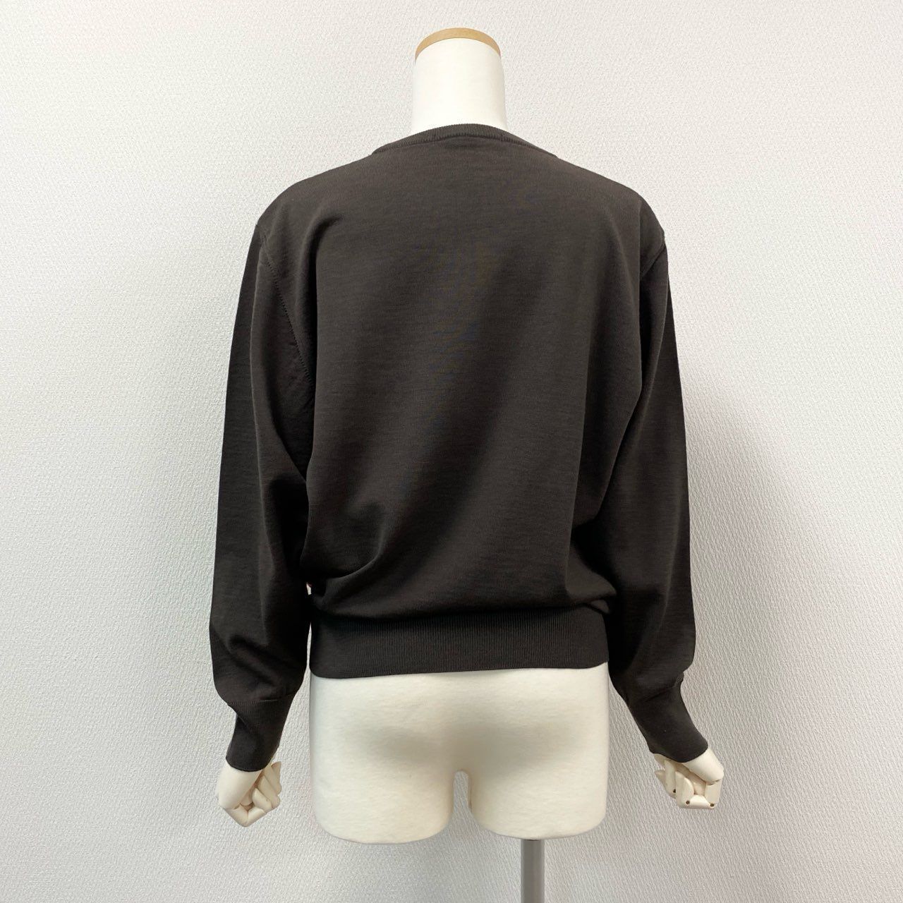 LEONARD レオナール 花柄 長袖ニットセーター L ブラック ウールシルク