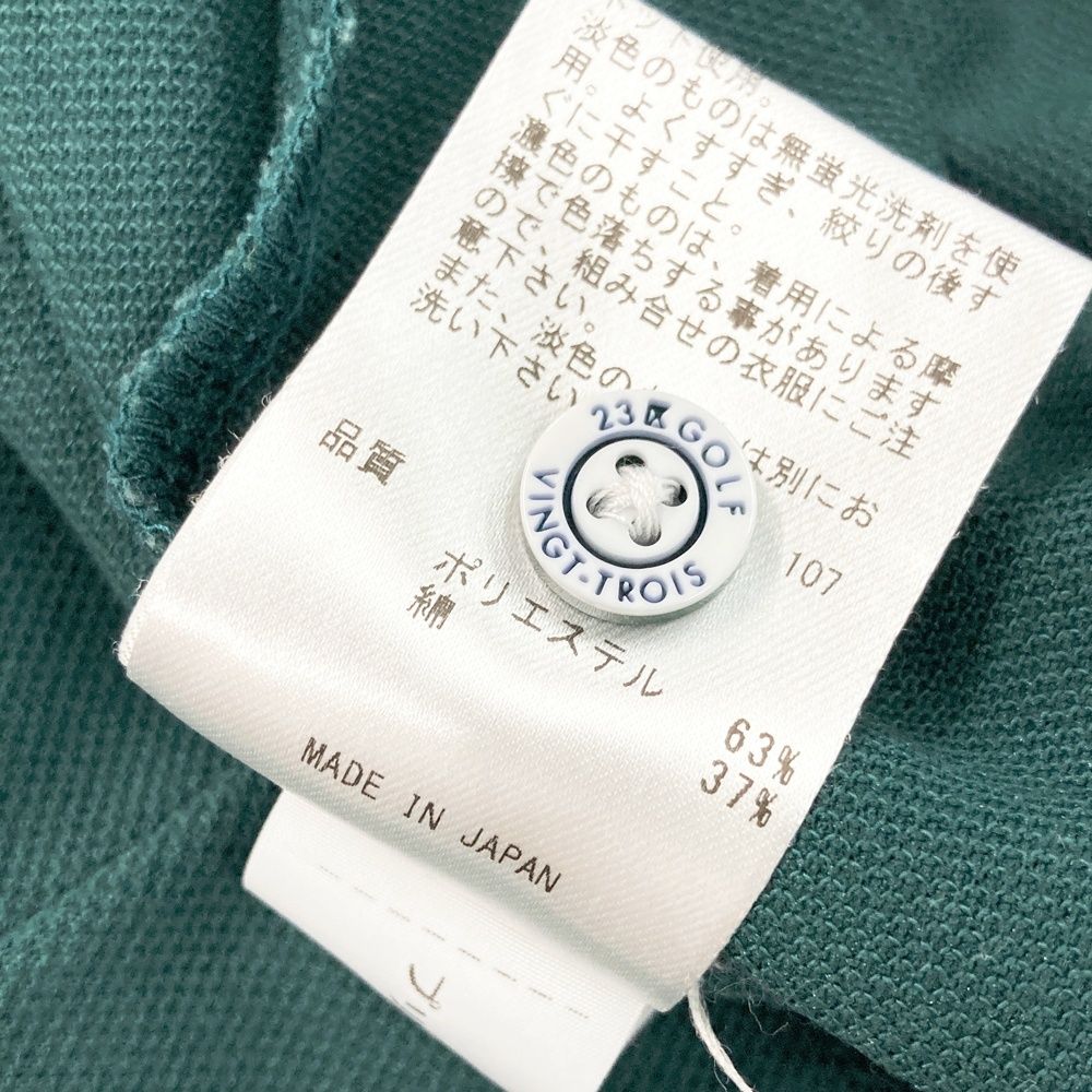 サイズ：1 23区GOLF ニジュウサンクゴルフ 2024年 半袖ポロシャツ アザミ小紋 総柄 ネイビー系 [240101421086] ゴルフウェア レディース ストスト 23区GOLF ニジュウサンクゴルフ ; 半袖ポロシャツ 総柄 ネイビー