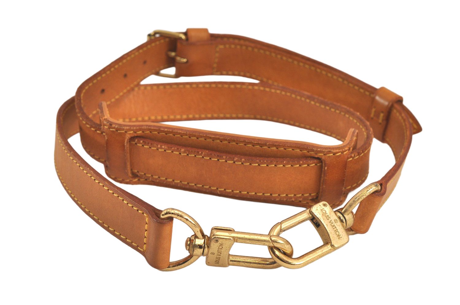LOUIS VUITTON ルイヴィトン レザー ショルダーストラップ ベージュ 35.4-42.1 LV 6747M