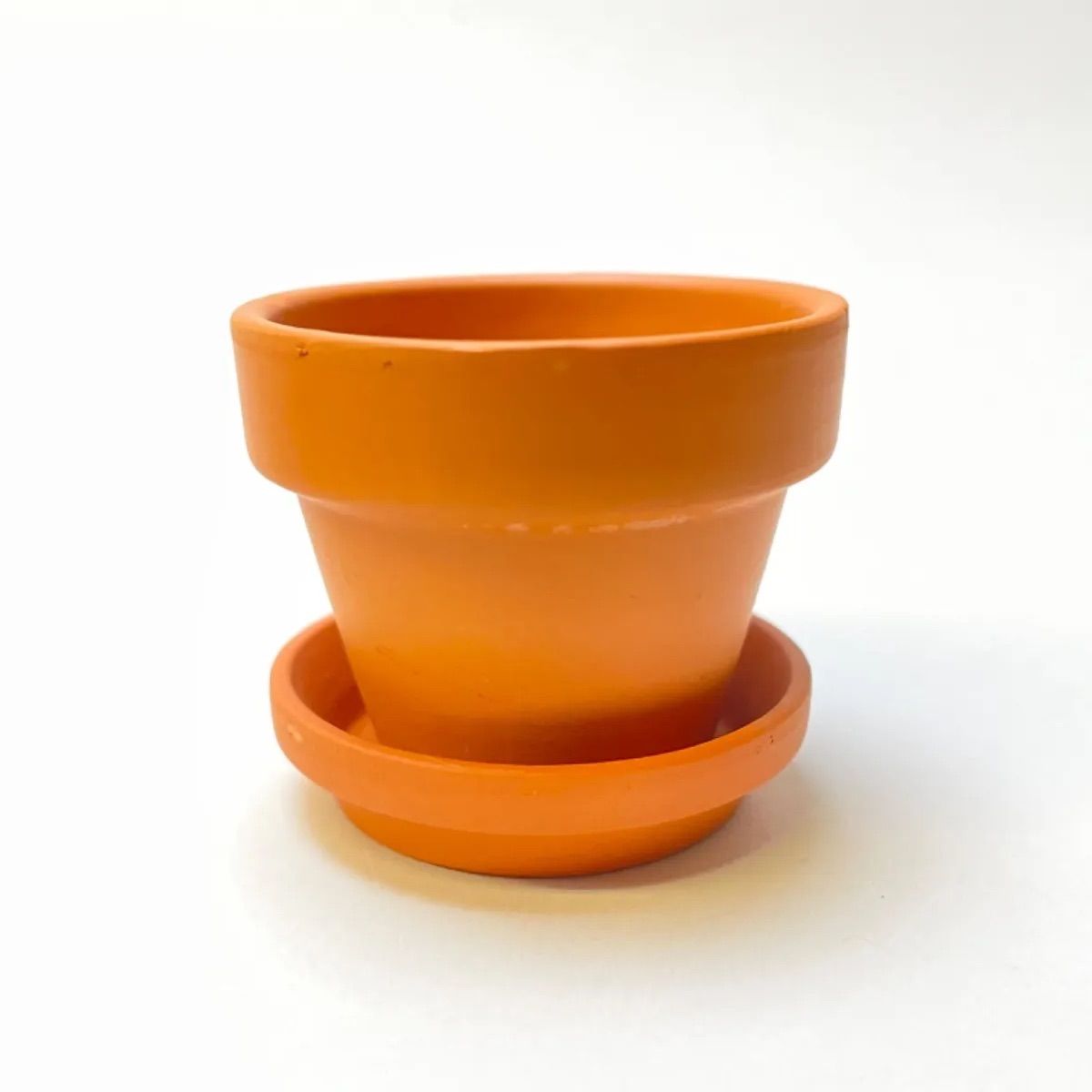 ミニテラコッタ鉢-1.5号(外径φ4.7×高さ4cm)＋受皿セット品×5セット
