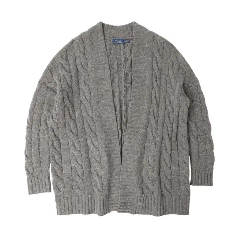 ポロ Ralph Lauren ラルフローレン グレー ウール カシミヤ ローブ カーディガン