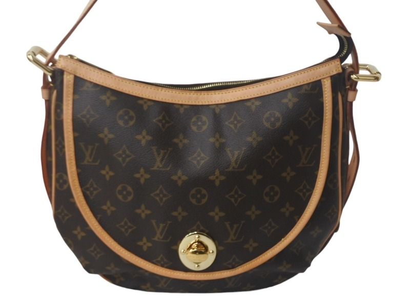 極美品 LOUIS VUITTON ルイヴィトン ショルダーバッグ M40075 トゥラムGM モノグラム ブラウン ゴールド金具 中古 4c068313