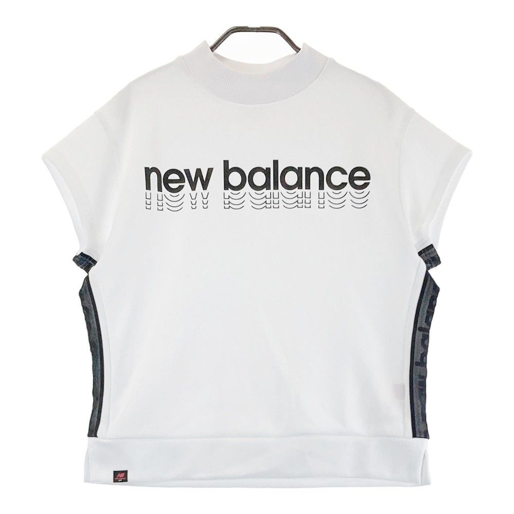 サイズ：1 NEW BALANCE GOLF ニューバランス 2023年モデル ハイネック 半袖Tシャツ 総柄 ホワイト系 [240101504114] ゴルフウェア レディース ストスト サイズ：1 NEW BALANCE GOLF ニューバランス 2023年モデル