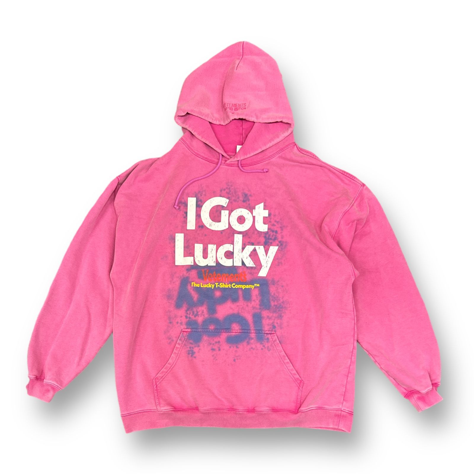 美品 定価145200円 VETEMENTS I GOT LUCKY HOODIE/PINK UA53HD440P 
