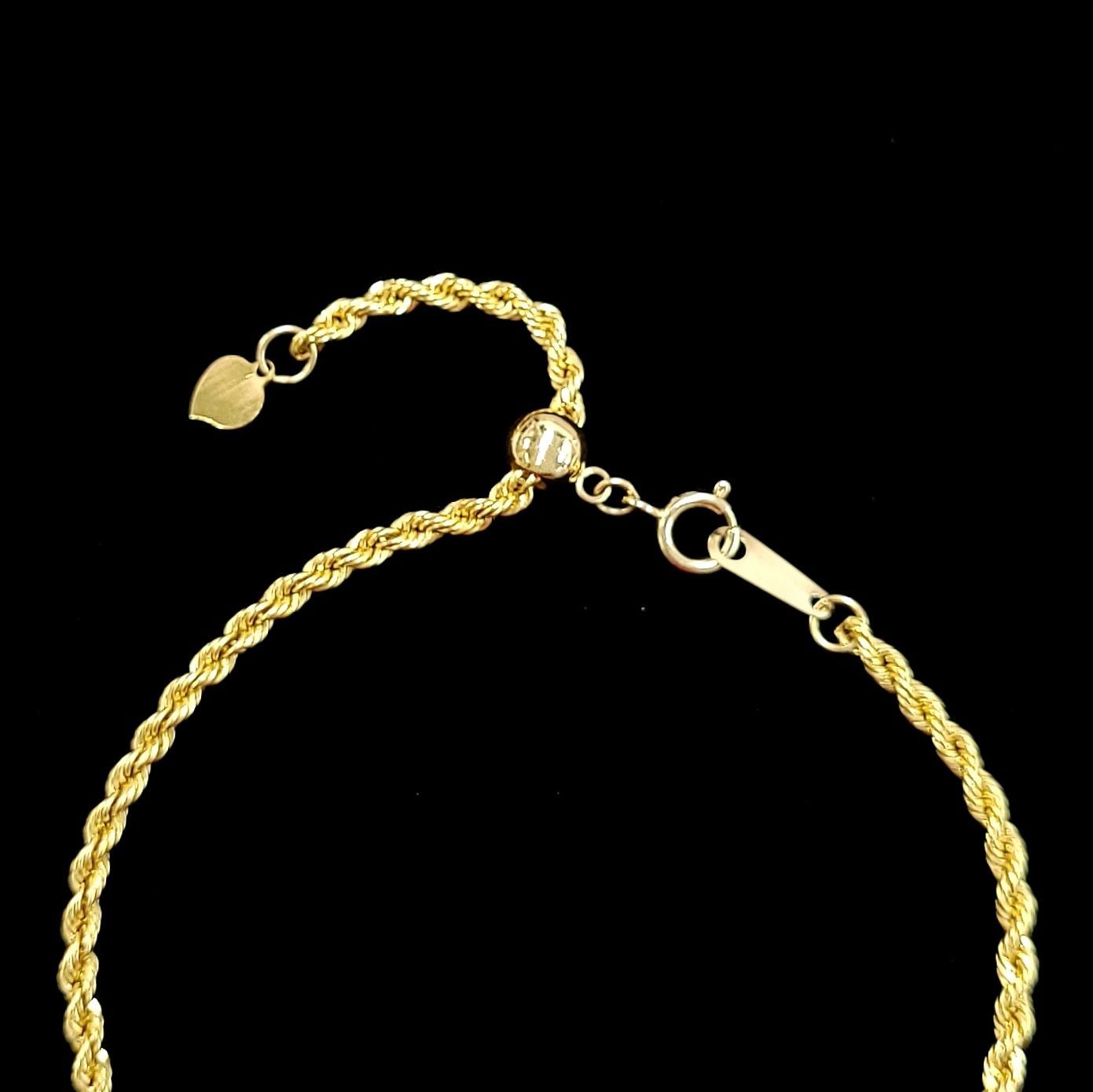限定2 激安　k18 ロープチェーンブレスレット　2mm 限定2 激安 k18 ロープチェーンブレスレット 2mm
