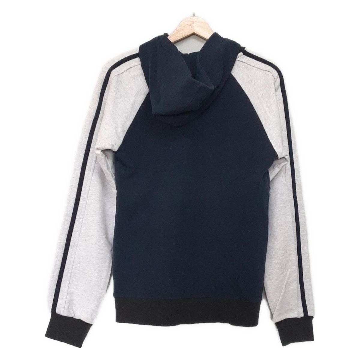 HYDROGEN ハイドロゲン パーカー サイズM レディース - ダークネイビー×オレンジ×ライトグレー 長袖 スカル