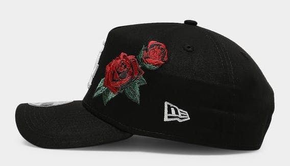 海外限定！ New era LA ニューエラ キャップ 薔薇 ローズ 黒 - 当日