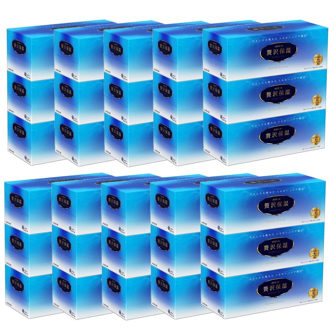 人気商品 パルプ ケース販売 200組×30箱 3箱×10パック ホワイト 贅沢保湿 カートン 箱ティシュー エリエール