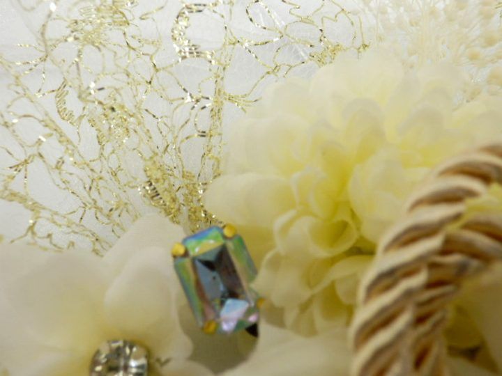 髪飾り セット 卒業式 成人式 水引 リボン ゴールド 浴衣 白 結婚式 チュール 花 花飾り 和装 着物 ウエディング 振袖 袴 白 金 黒 ヘアー バラ 紐 房 リボン 水引き スワロフスキー No.260 DECORATOM_COM_BR