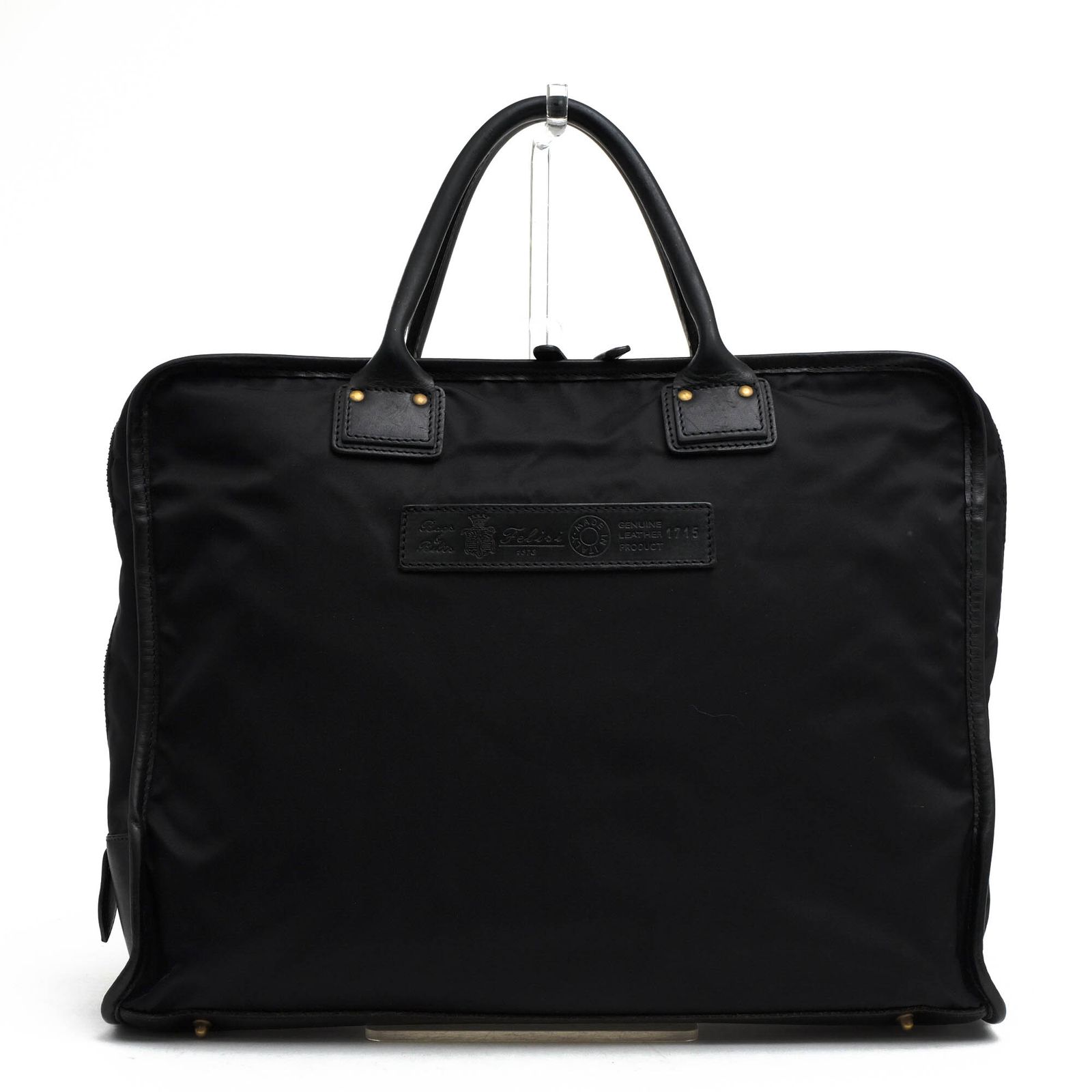 正規良品【フェリージ】ビジネスバッグ　書類鞄　ナイロン×本革/レザー　メンズ鞄　赤/レッド系　B698 フェリージ／Felisi バッグ ブリーフケース ビジネスバッグ 鞄 ビジネス メンズ 男性 男性用ナイロン レザー 革 本革 ネイビー 紺 9236  ヘルメットバッグ 定番