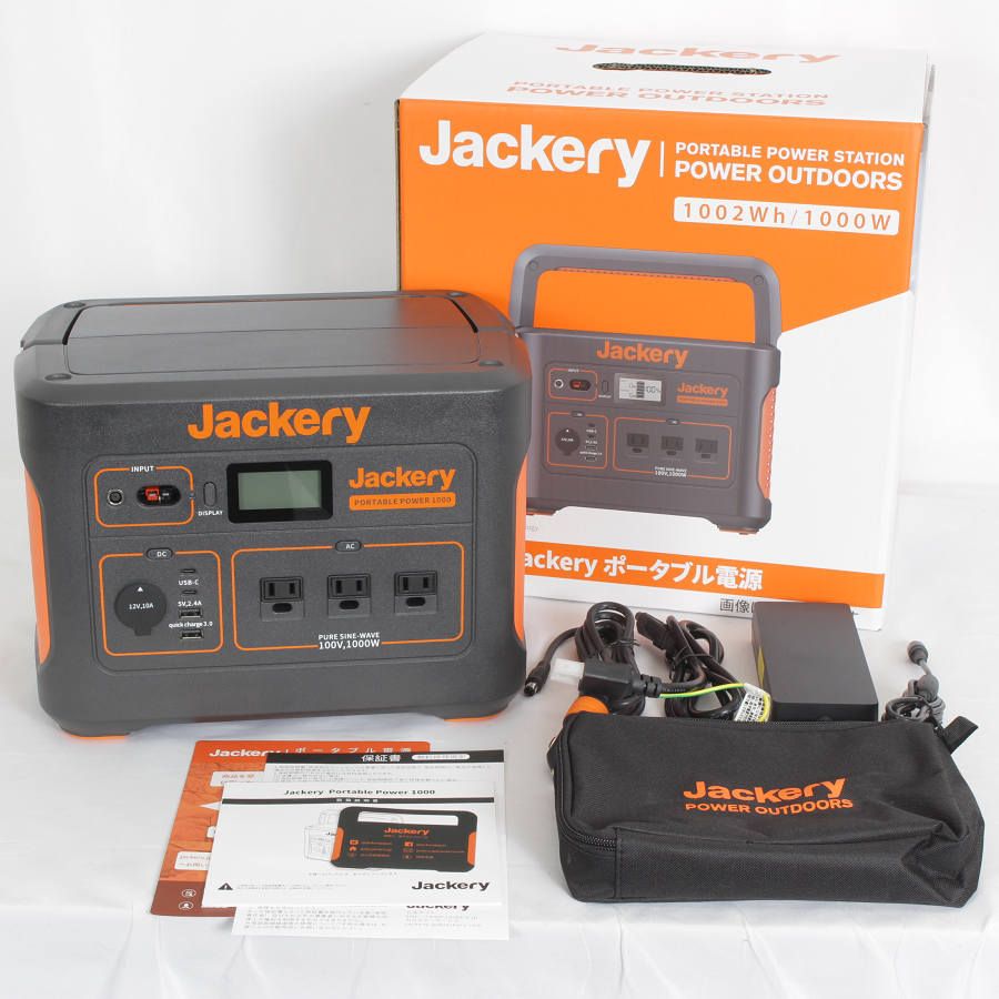 美品】Jackery 1000 ポータブル電源 PTB101 大容量 278400mAh/1002Wh