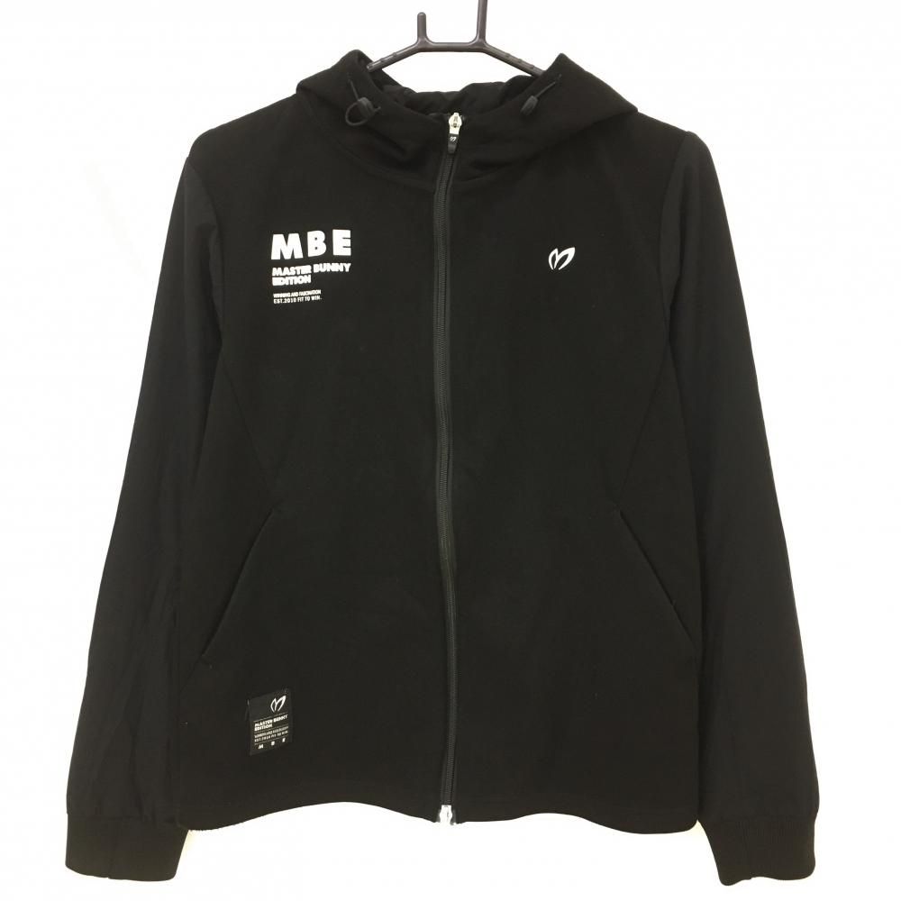 マスターバニー ジップパーカー 黒×白 ストレッチ ジャケット