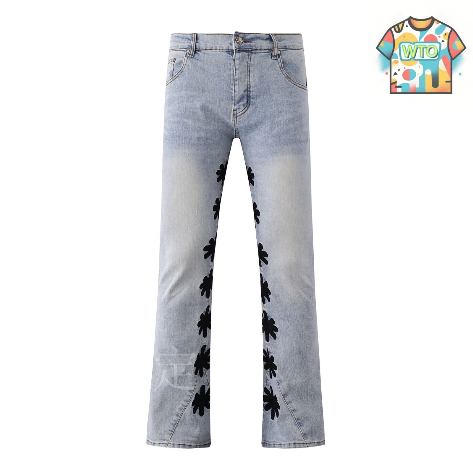 パンツ LOSTSHDWS LOGO JEANS 今日特価】LOSTSHDWS LOGO JEANS デニムロングパンツ-WTO輸入