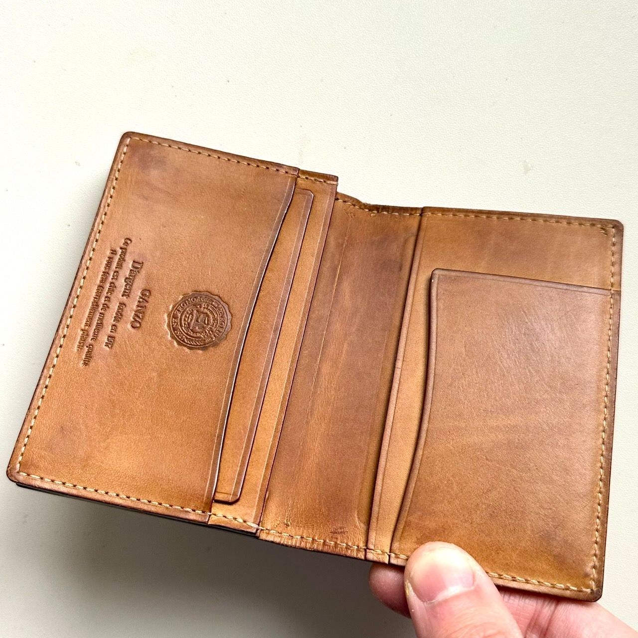 GANZO ガンゾ カードケース 名刺入れ ブライドルレザー ブラウン GANZO