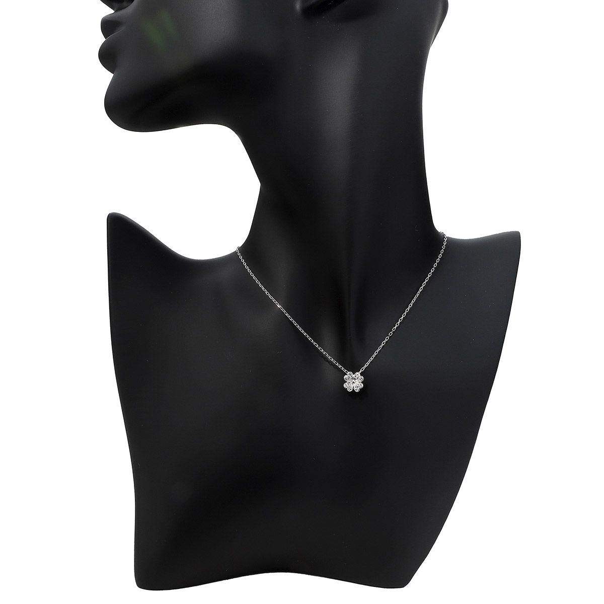 ミキモト MIKIMOTO クローバー デザインネックレス ダイヤモンド 