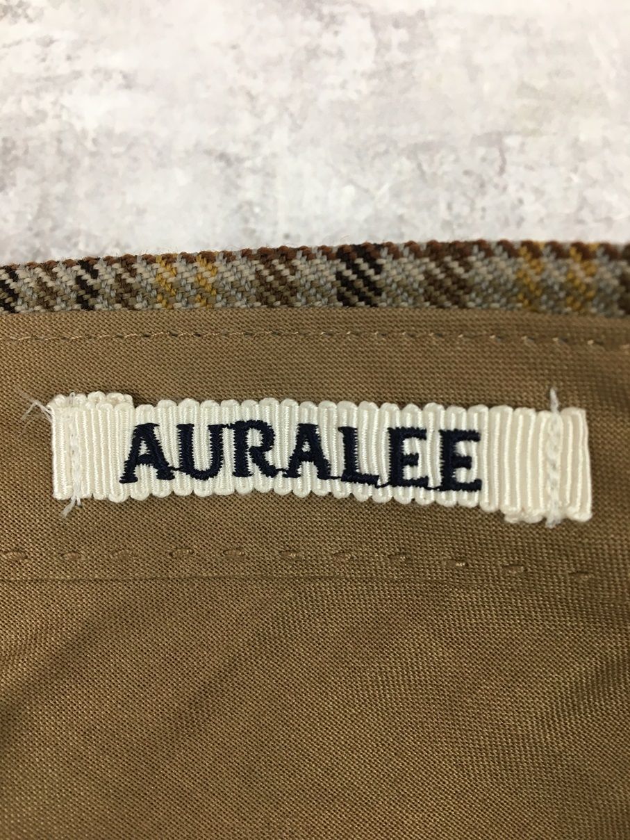 AURALEE WOOL SERGE CHECK NARROW SLACKS 19AW オーラリー ウールサージ チェック スラックス【3938-004】  - メルカリ