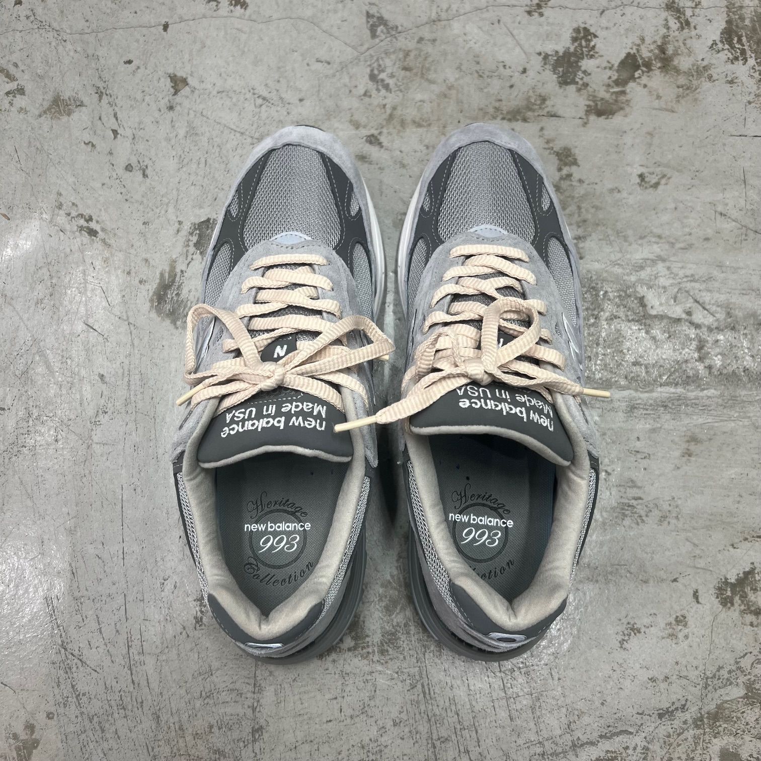 New Balance 993 Gray スエード スニーカー ニューバランス 30cm 
