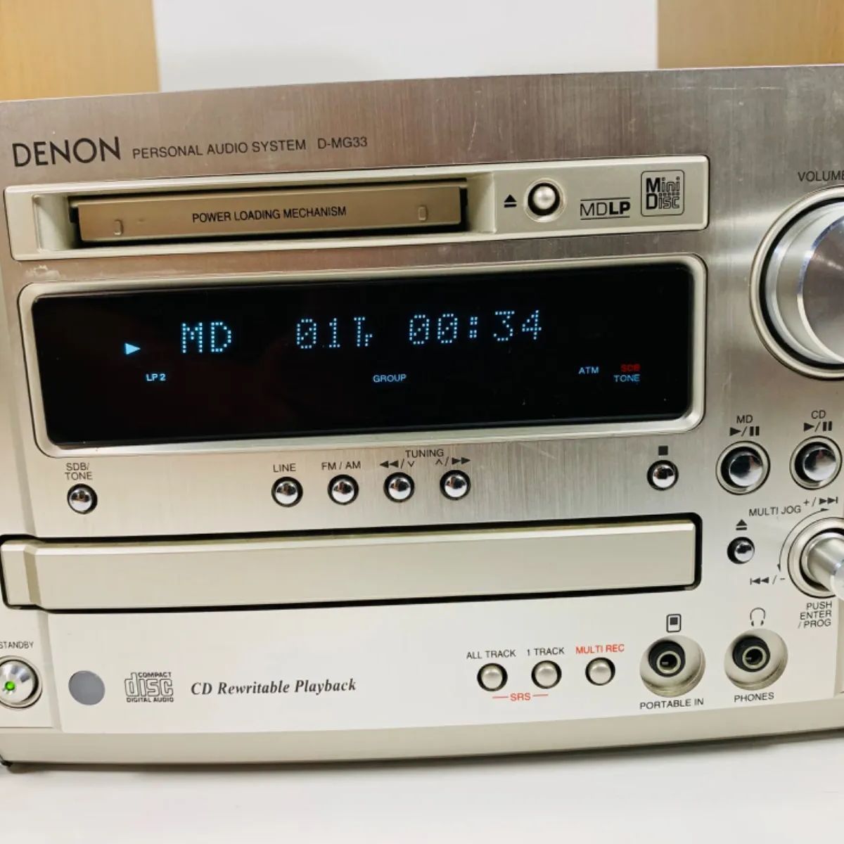 DENON ミニコンポ D-MG33 CD MD TUNER AMP - メルカリ