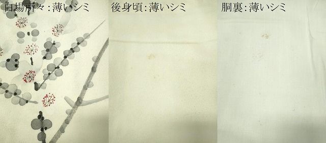 平和屋着物□訪問着 手描き 枝梅文 正絹 逸品 未使用 CAAS1174ng