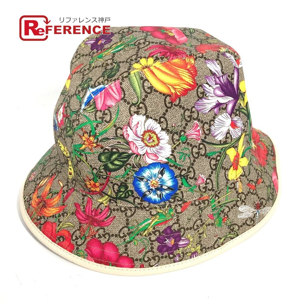 GUCCI グッチ フローラ 花柄 バケットハット 帽子 ハット ピンク 748476_4HG62_5872_001_100_0000
