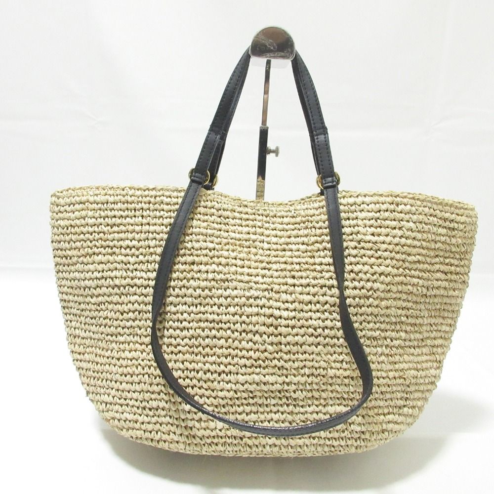美品 VIOLAd'ORO ヴィオラドーロ SANDRO 2WAY ラフィア トートバッグ ハンドバッグ かごバッグ V-8481 ナチュラル×ブラック レディース 古着 中古 USED 美品 VIOLAd'ORO ヴィオラドーロ SANDRO 2WAY ラフィア トートバッグ