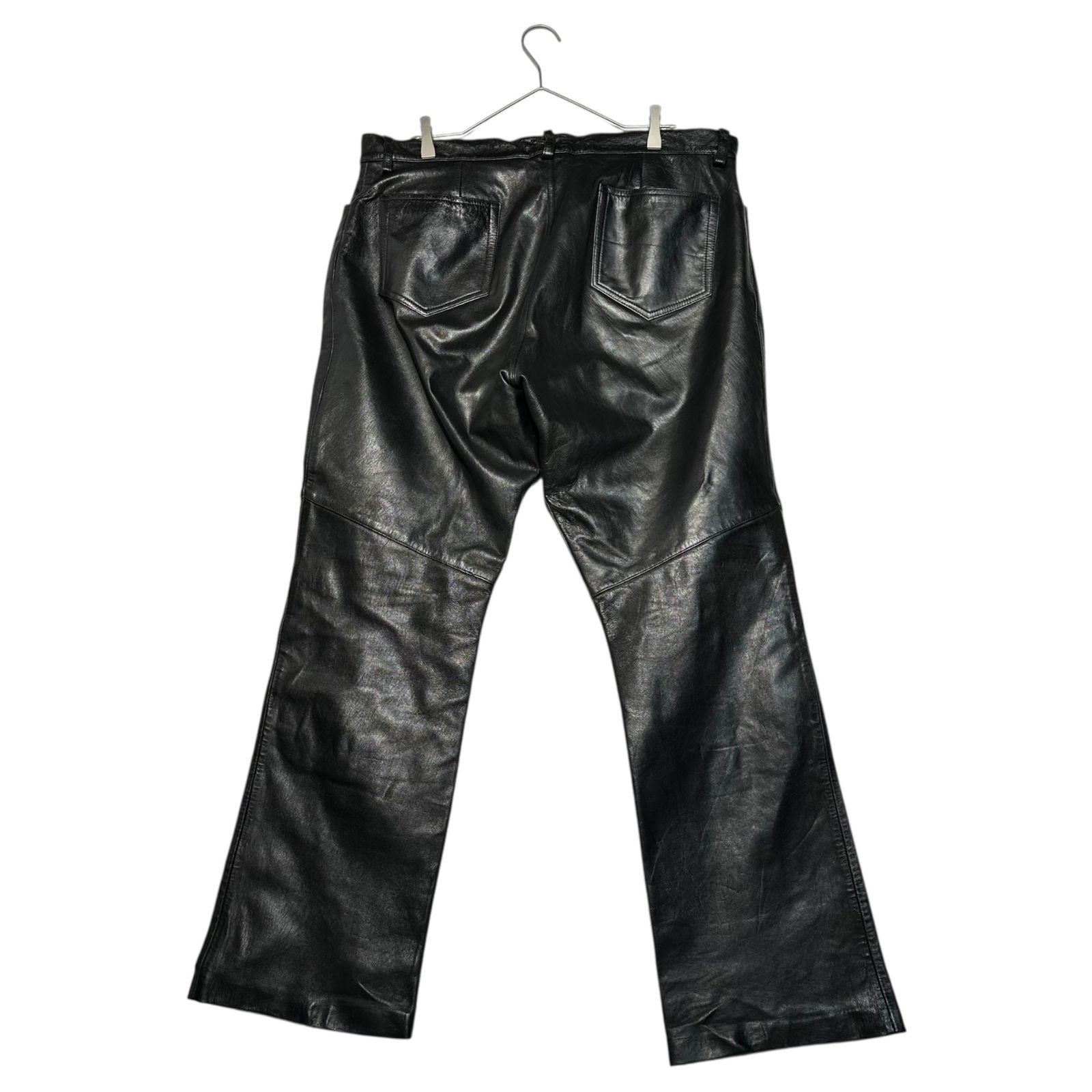 [名品] 00s OLD GAP ブーツカット レザーパンツ 黒 ブラック OLD GAP(オールドギャップ) 00's Boot cut cowhide leather