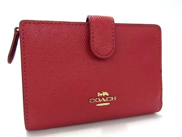 COACH コーチ　小物　未開封 □美品□ COACH コーチ レザー 二つ折り 財布 ウォレット 札入れ