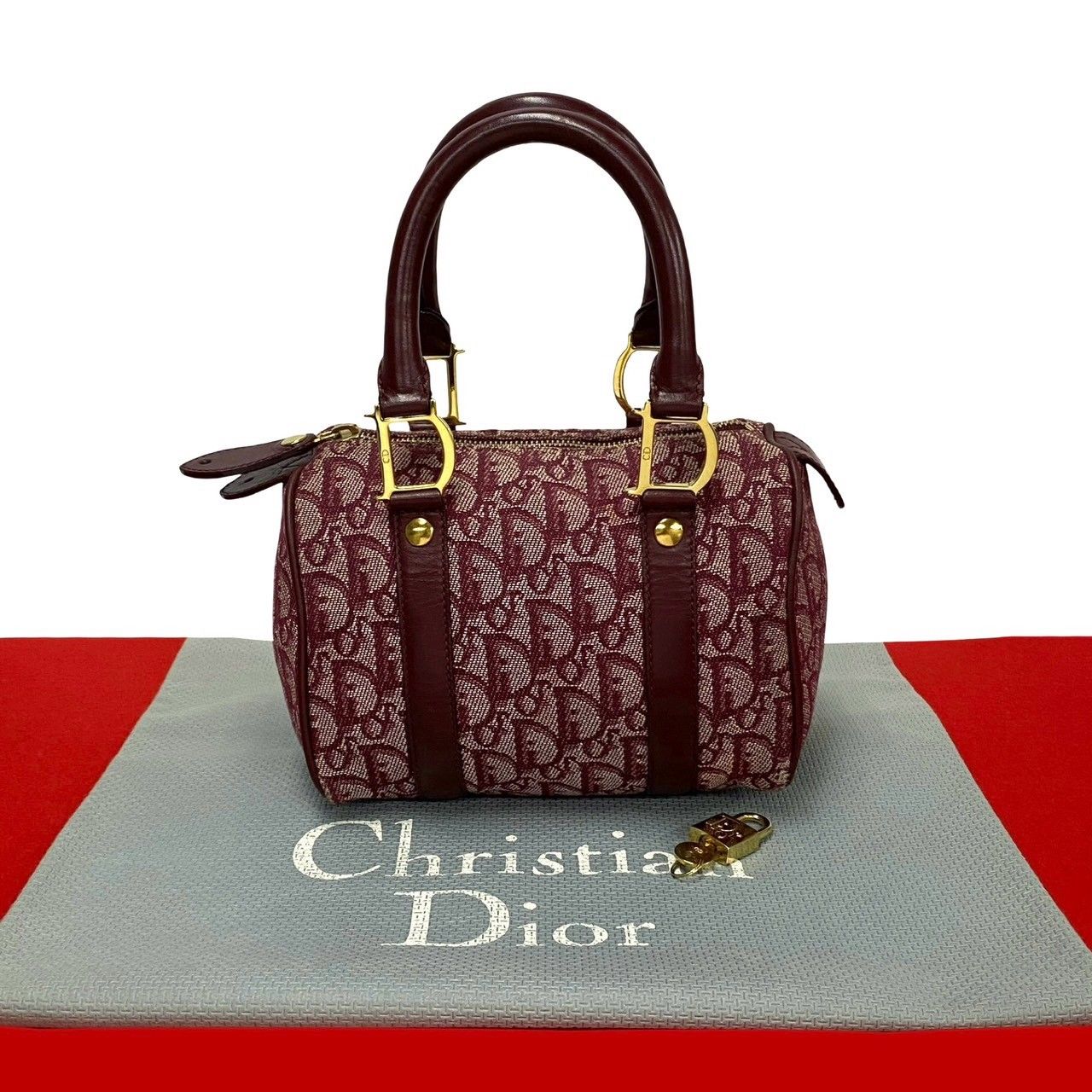 aa02）極美品Christian Diorトロッター ハンドバッグミニボストン 楽天市場】【中古】 Christian Dior クリスチャンディオール