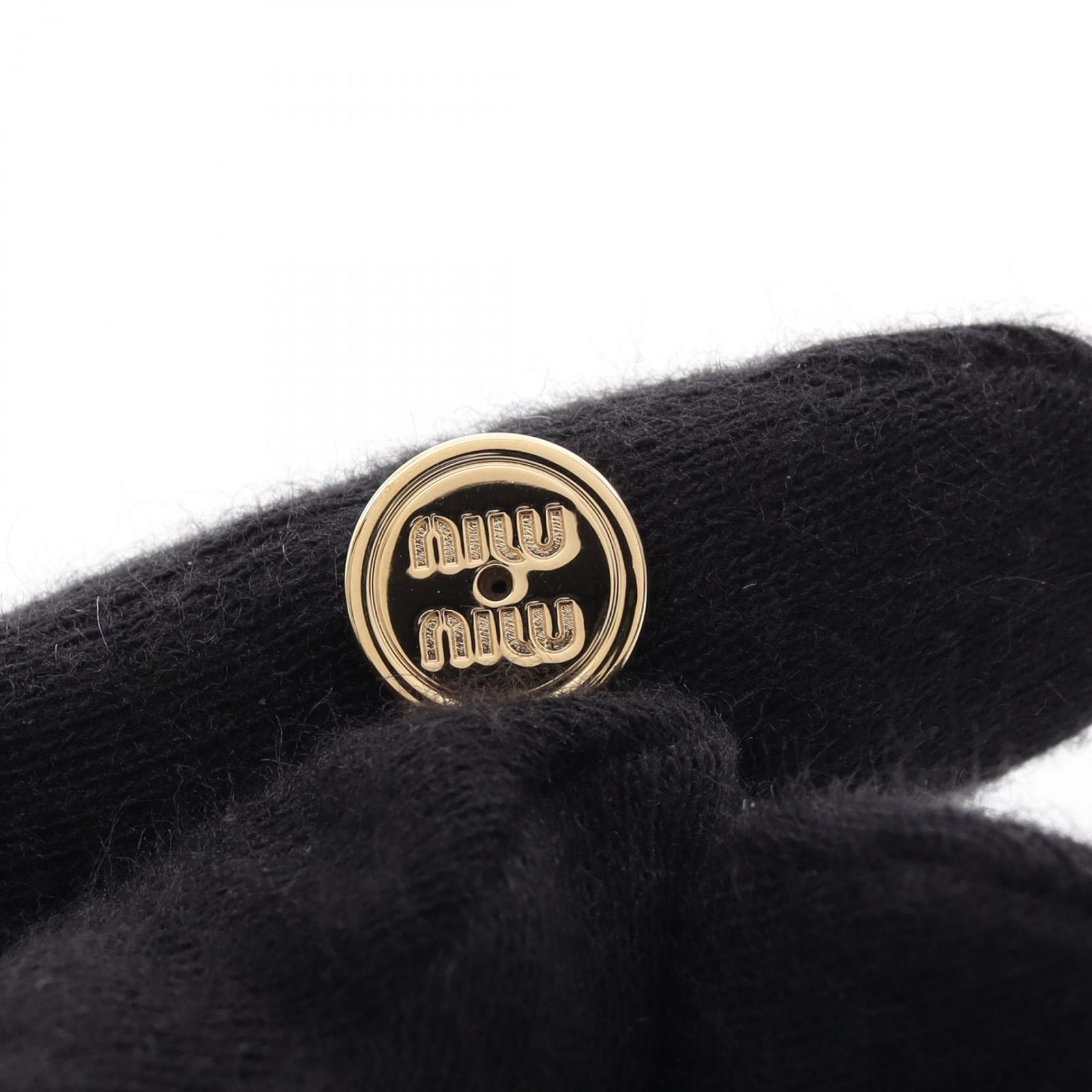 miu miu メタルピアス NERO miu miu メタルピアス NERO Miu Miu ミュウ ミュウ エナメルメタル