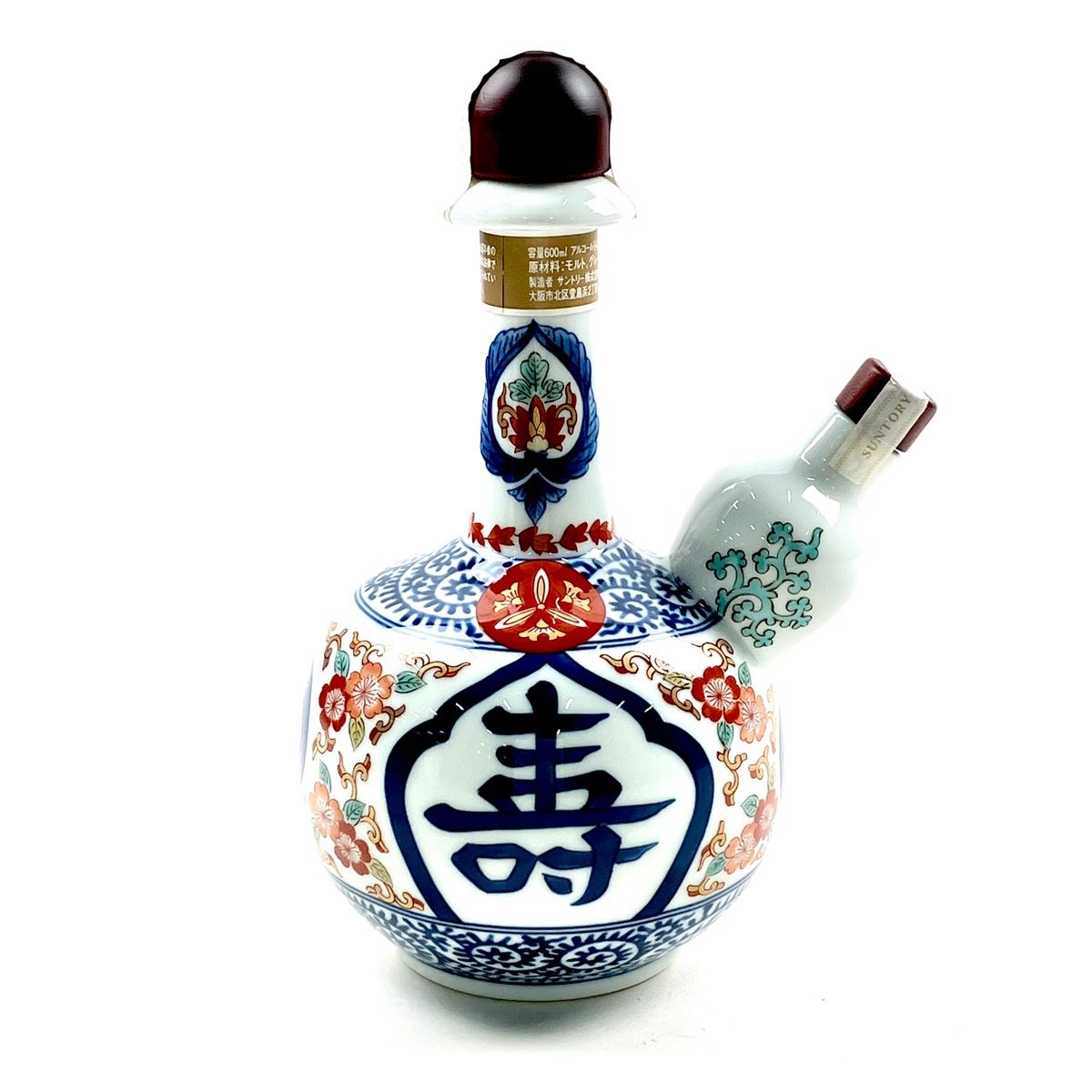 【未開栓】希少サントリー/染錦「福寿」文乳首徳利瓶/有田焼/600ml 東京都内限定お届け】 サントリー SUNTORY 有田焼 染錦 福寿 文乳首