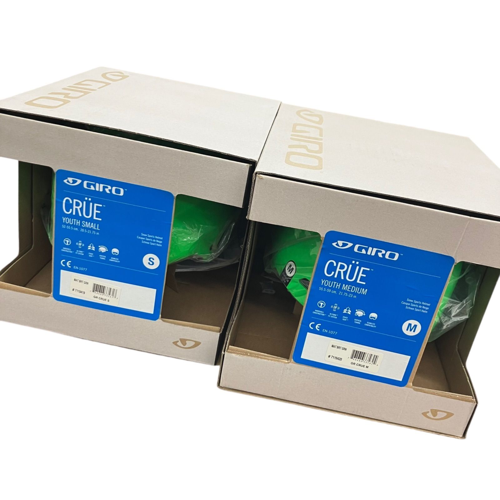 186001 2個セット Giro ジーロ Crue ユース　スノーヘルメット M L