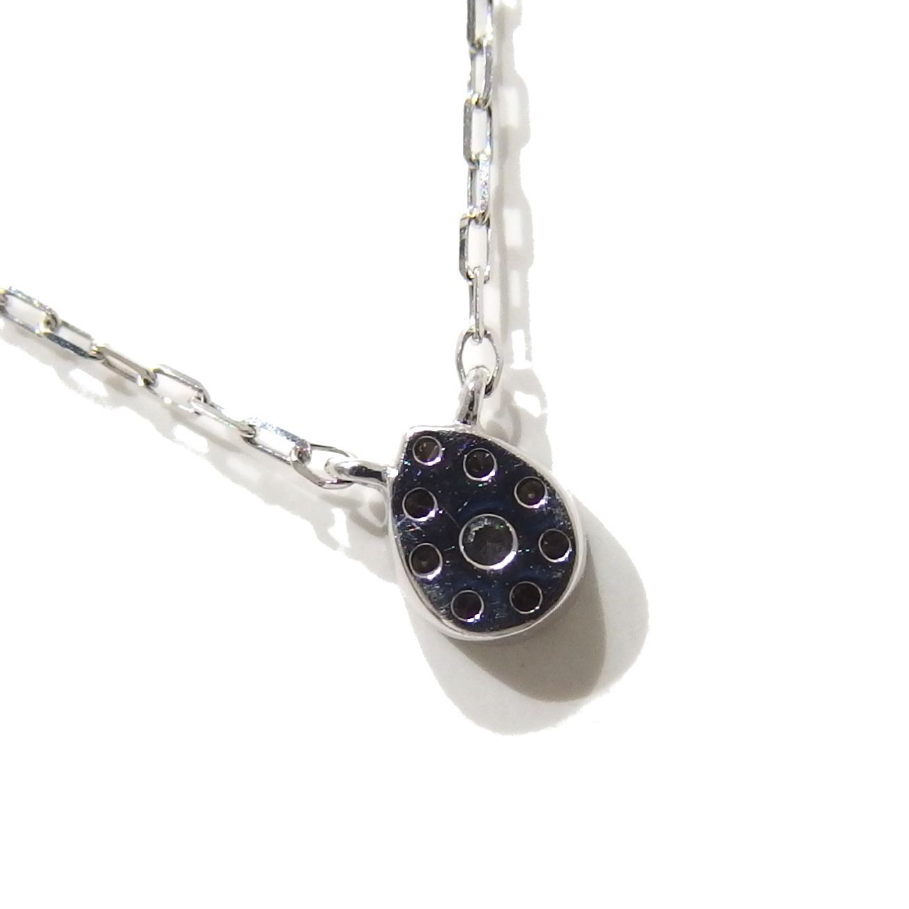 ４℃ K18WG ドロップ ペンダント チャーム ネックレス ホワイトゴールド 美品☆4℃ K18WG ホワイトゴールド ダイヤモンド しずくモチーフ