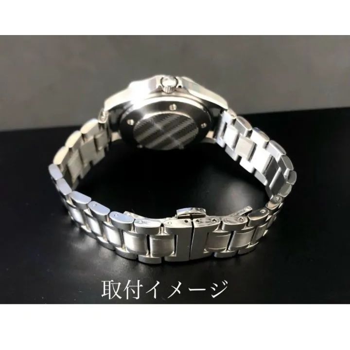 20mm 腕時計 ステンレス ブレスレット シルバー フラットエンド【対応