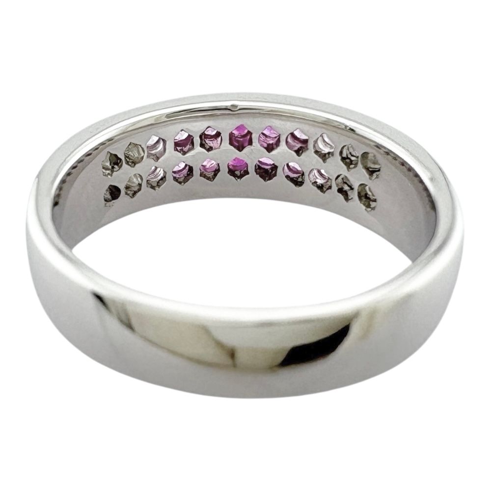 リング 指輪 11.5号 K14ホワイトゴールド ピンクサファイア レディース  